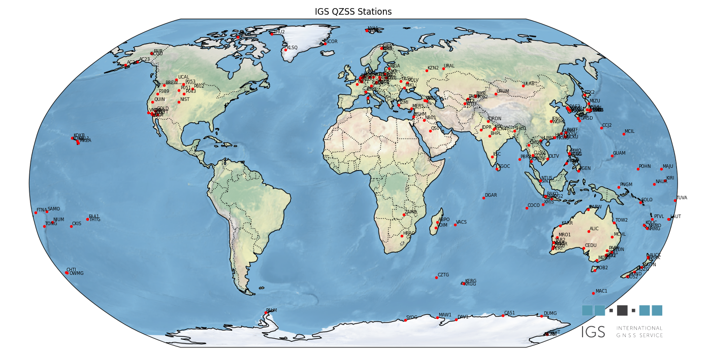 Quasi-Zenith Satellite System Constellation Map